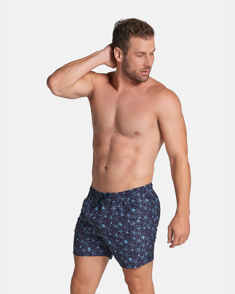 5" Eco-friendly men's swim trunk with soft inner mesh lining#color_a12-blue-starfish-print