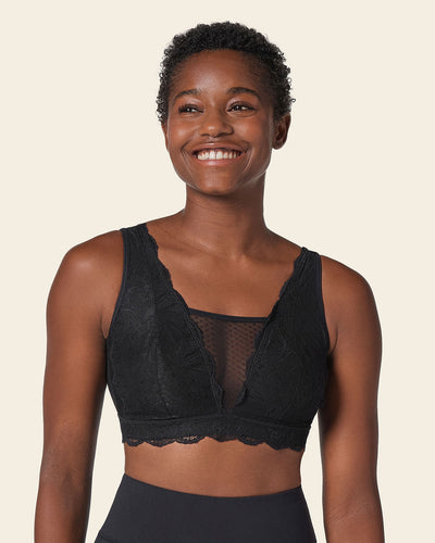 Multiwear lace pocketed bralette#color_700-black