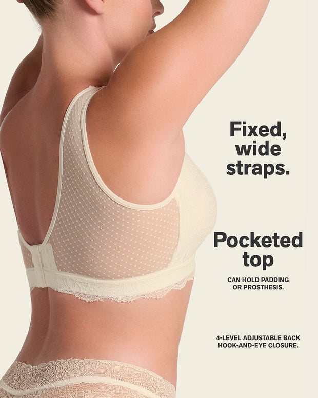 Multiwear lace pocketed bralette