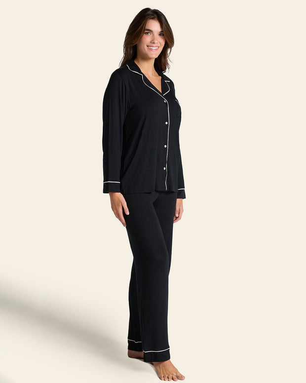 Pajama Set: Long Sleeve Shirt + Long Pant