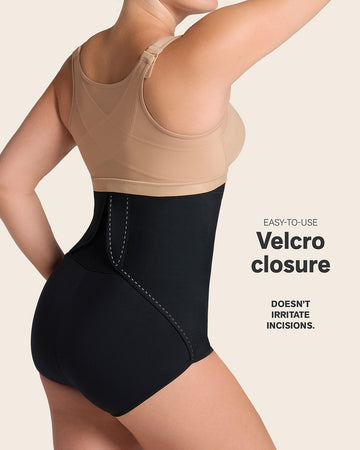 Stage 1 post-surgical velcro closure firm compression panty#color_700-black