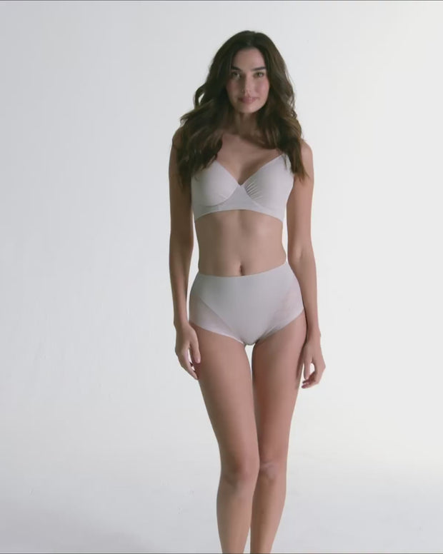 High-Waisted Sheer Lace Shaper Panty