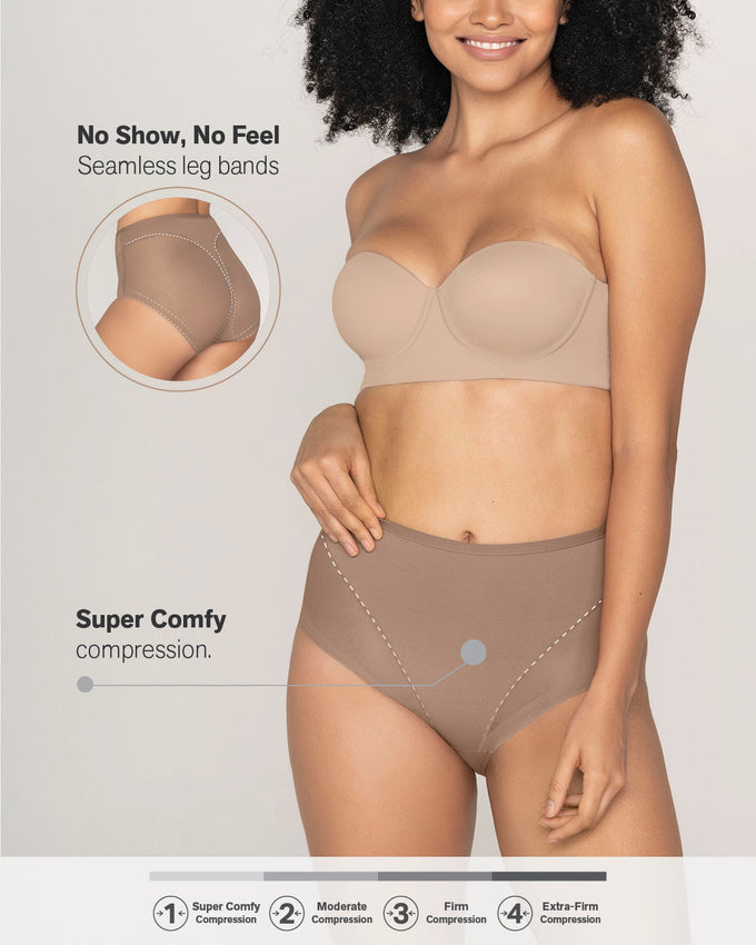 Truly undetectable comfy shaper panty#color_857-brown