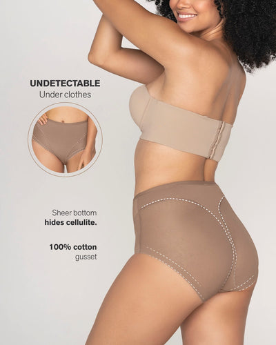 Truly undetectable comfy shaper panty#color_857-brown