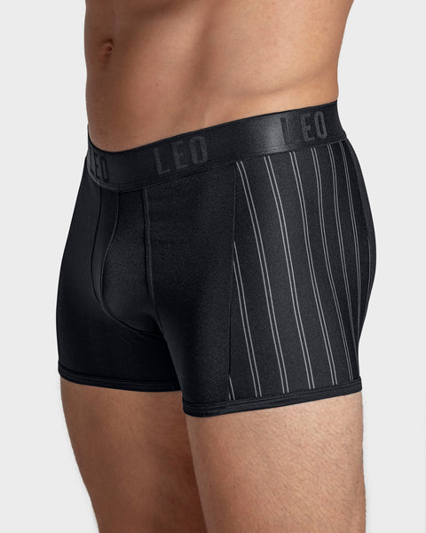 Leo flex-fit boxer brief#color_713-black-stripes