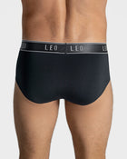 Microfiber brief with frontal ergonomic design