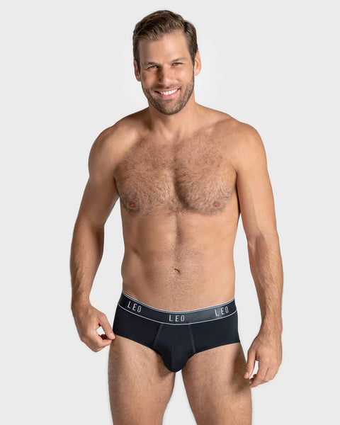 Microfiber brief with frontal ergonomic design#color_700-black