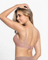 Triangle lace bralette with sheer buttonhole detail#color_281-rosewood