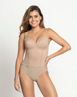 Longline strapless bustier bra#color_802-nude