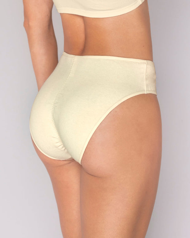 3-Pack cotton brief panties with tummy coverage