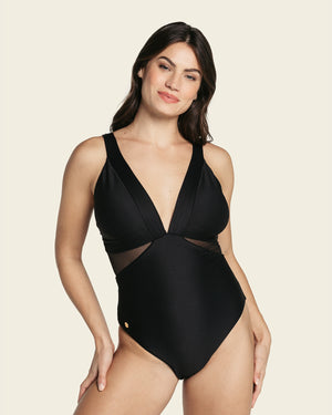 Eco friendly slimming shaper swimsuit#color_700-black
