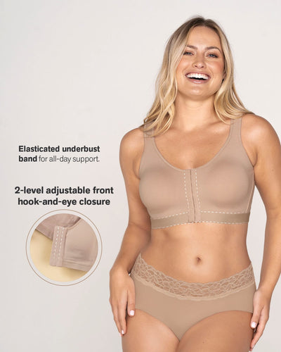 All-in-one stretchy cotton wireless bra