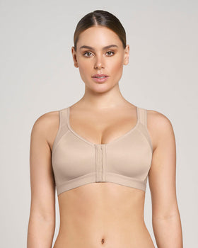 Stage 1 post-surgical wireless bra with front closure#color_802-nude